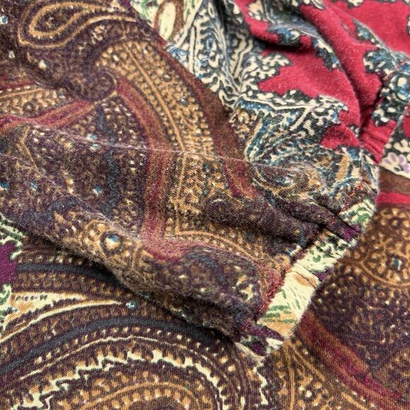 Chaps Womens Smocked Top Paisley Patchwork 3/4 Sleeve Casual Boho Shirt Size 3X - Picture 10 of 11